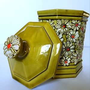 Vintage flower canister